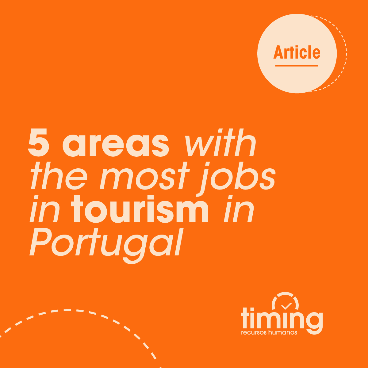 5 areas with the most jobs in tourism in Portugal